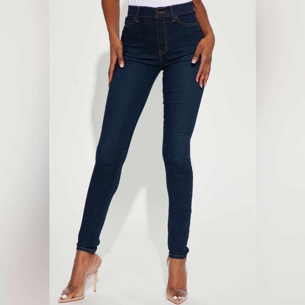 Tall Flex Game Strong High Rise Skinny Jeans- Dark Wash